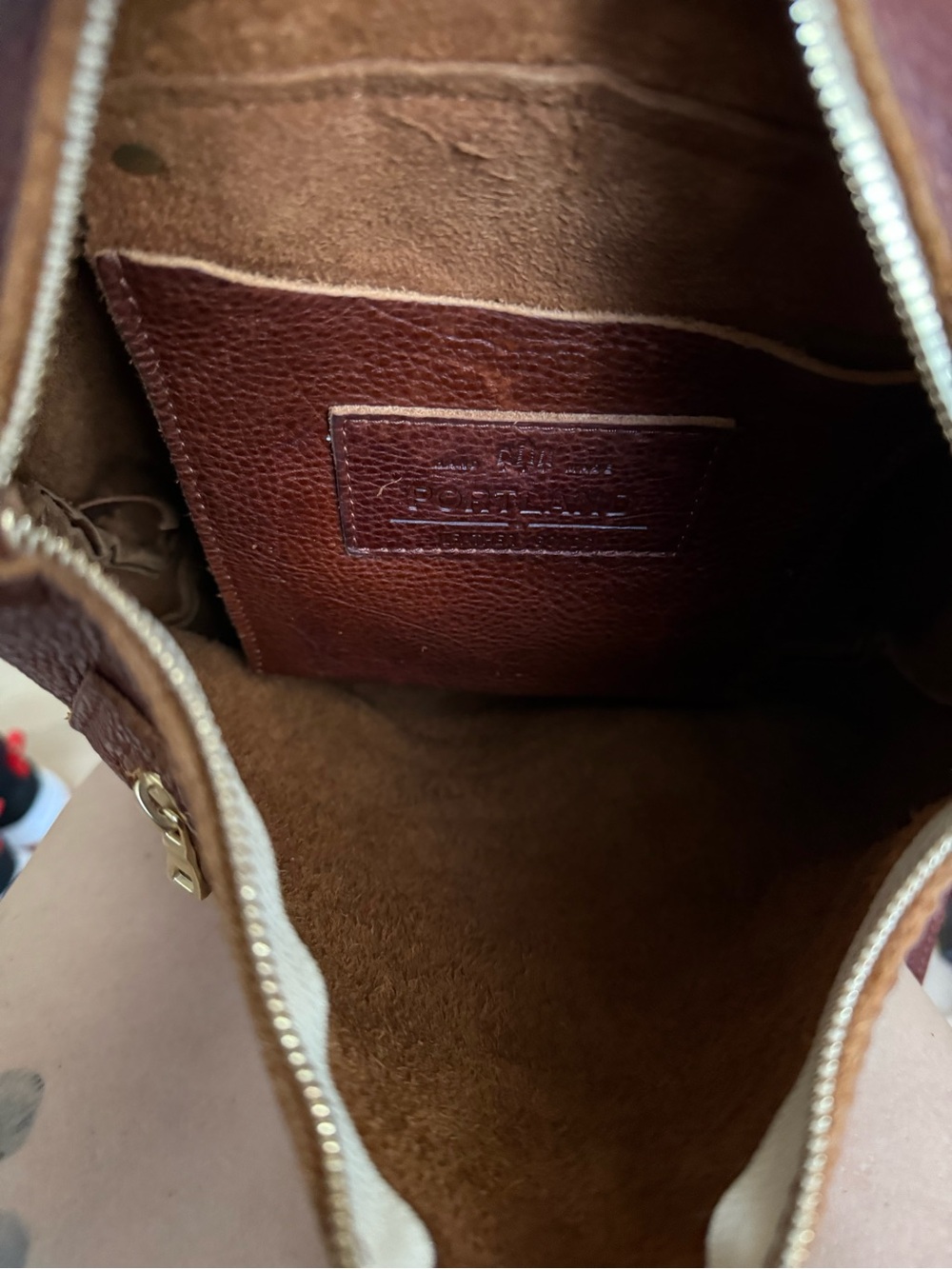 Portland Leather Brown Tote Backpack Purse